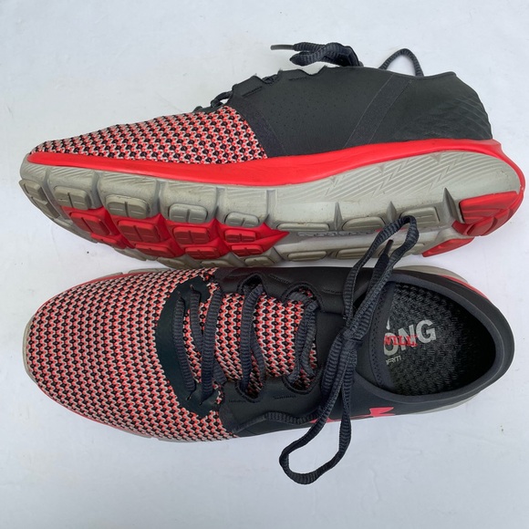 Under Armour Red & Gray Charged Run Strong Athletic Running Shoes Womens US 9.5 - Picture 2 of 9